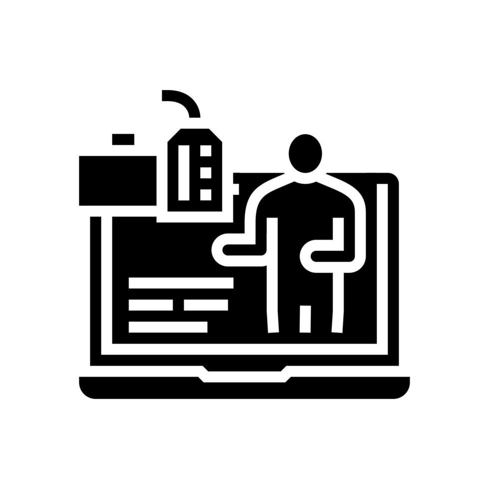 blogging reputation management glyph icon vector illustration