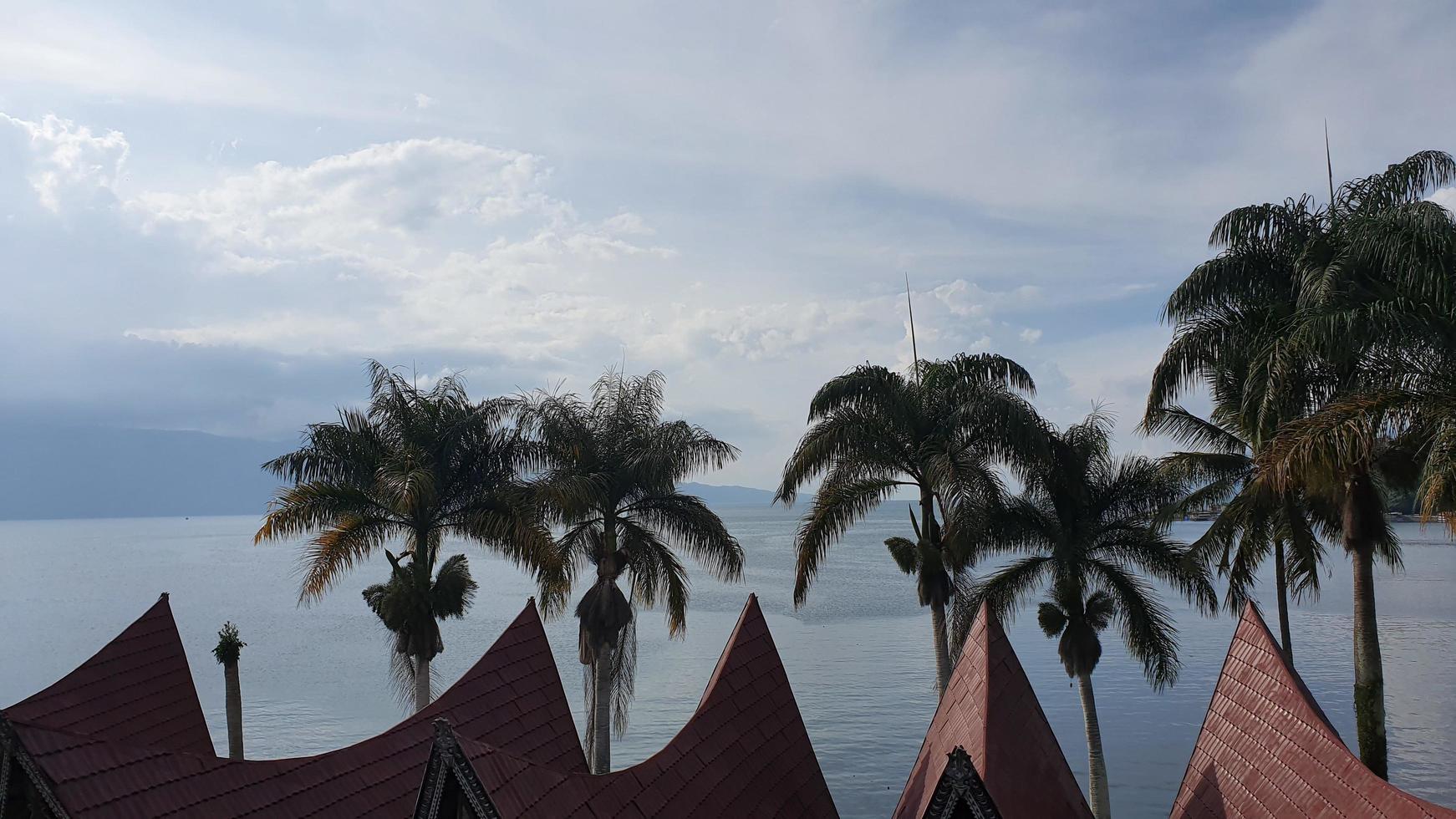 View of Lake Toba from the rooftop photo