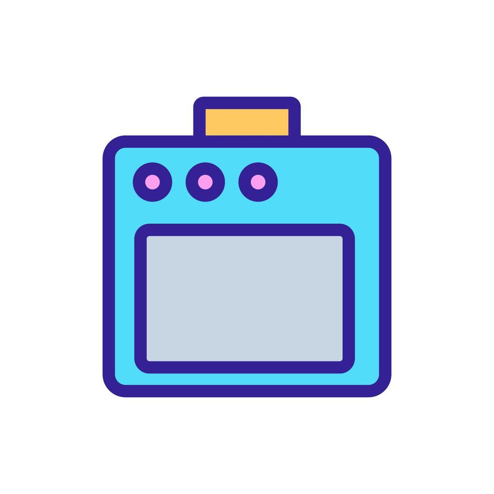DJ suitcase icon vector. Isolated contour symbol illustration vector