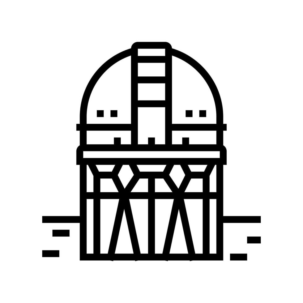 building planetarium line icon vector illustration