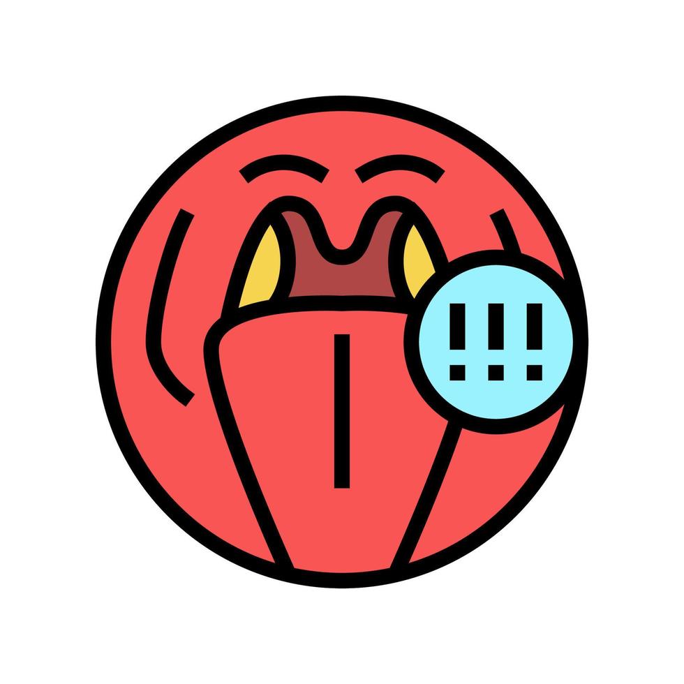 tonsils adenoid problems color icon vector illustration