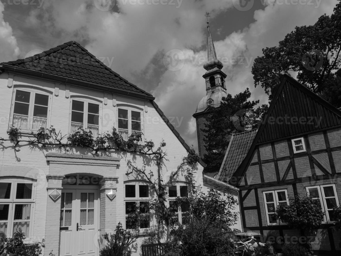 la ciudad de kappeln en el río schlei foto