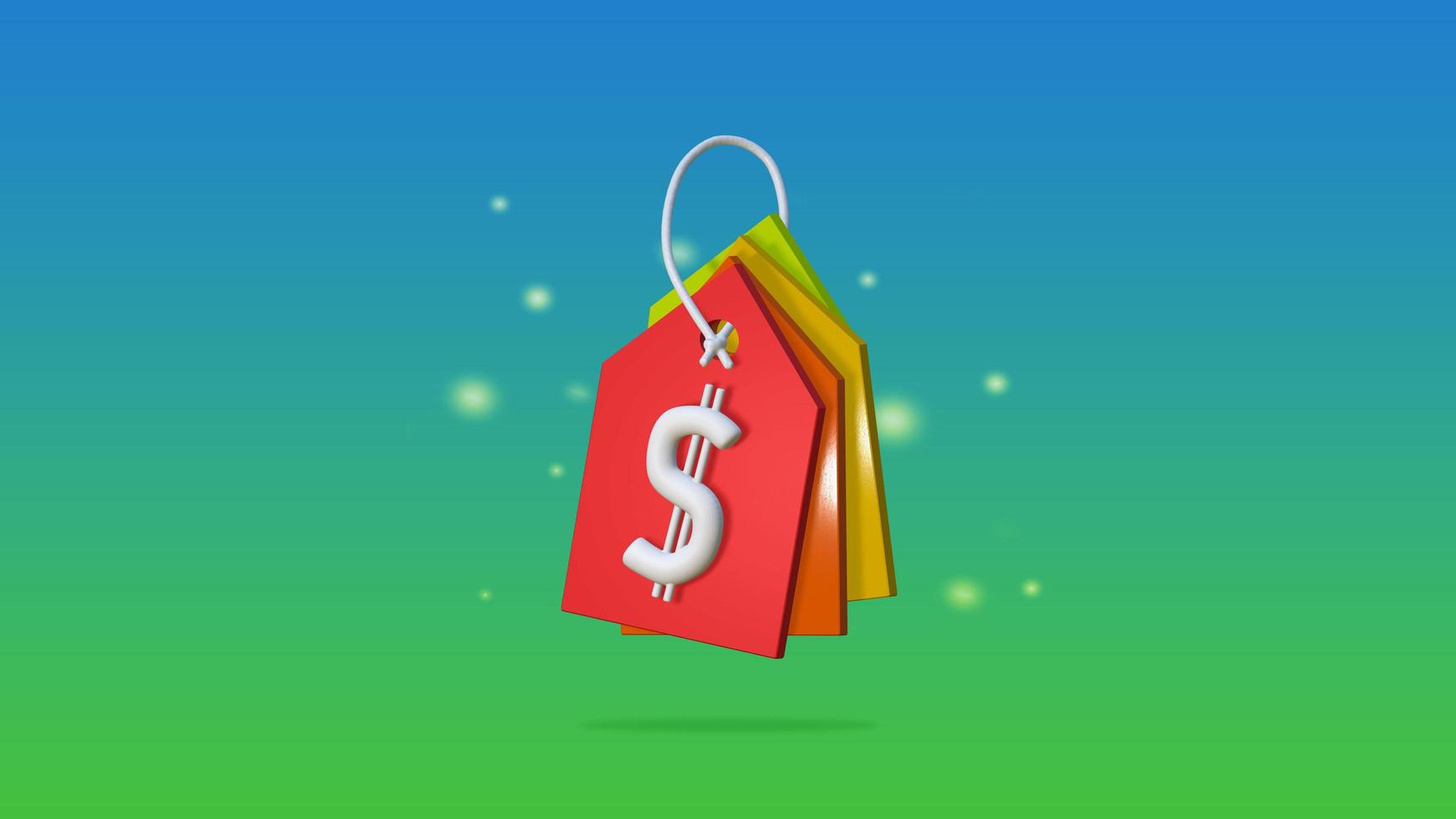 3D render about sale promotion icon concept with clipping path photo