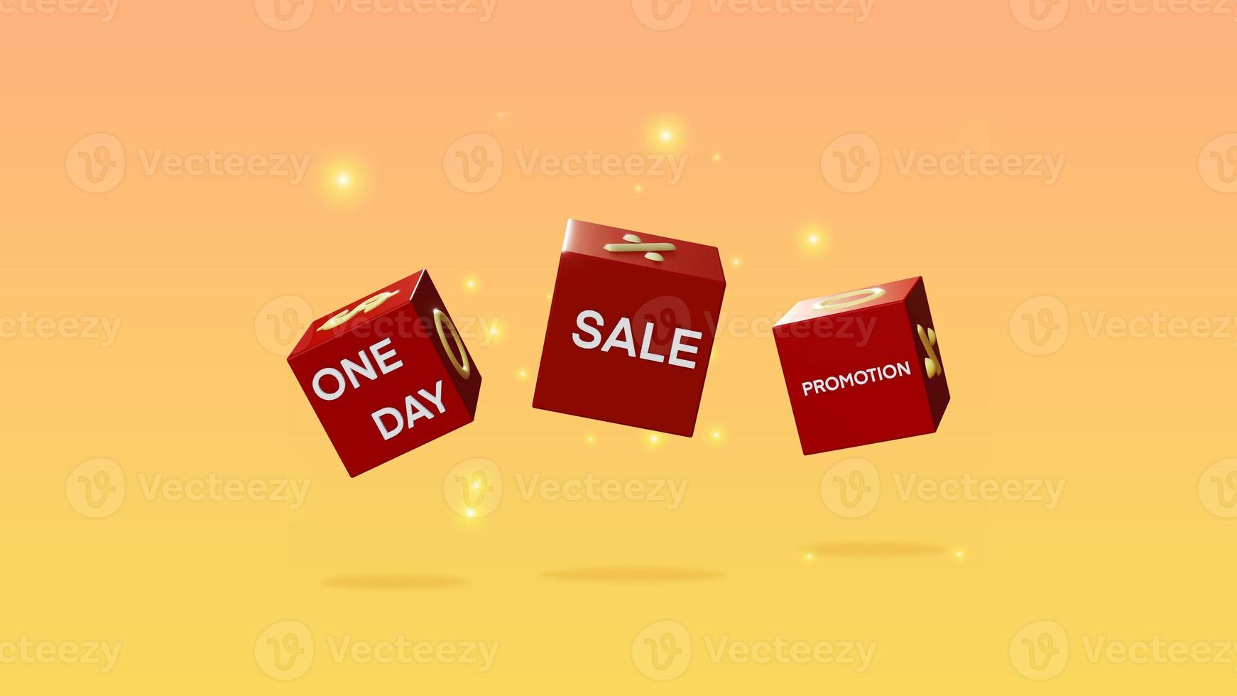 3D render the object about sale promotion and marketting concept with clipping mask photo