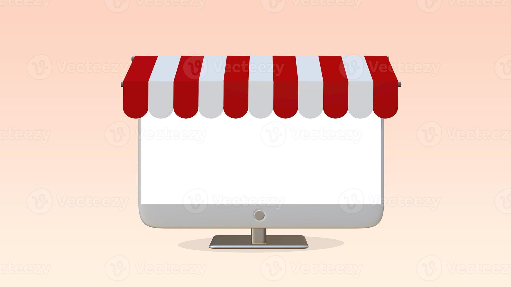 3D render object for the concept of sale promotion and online marketing with clipping path the main object photo