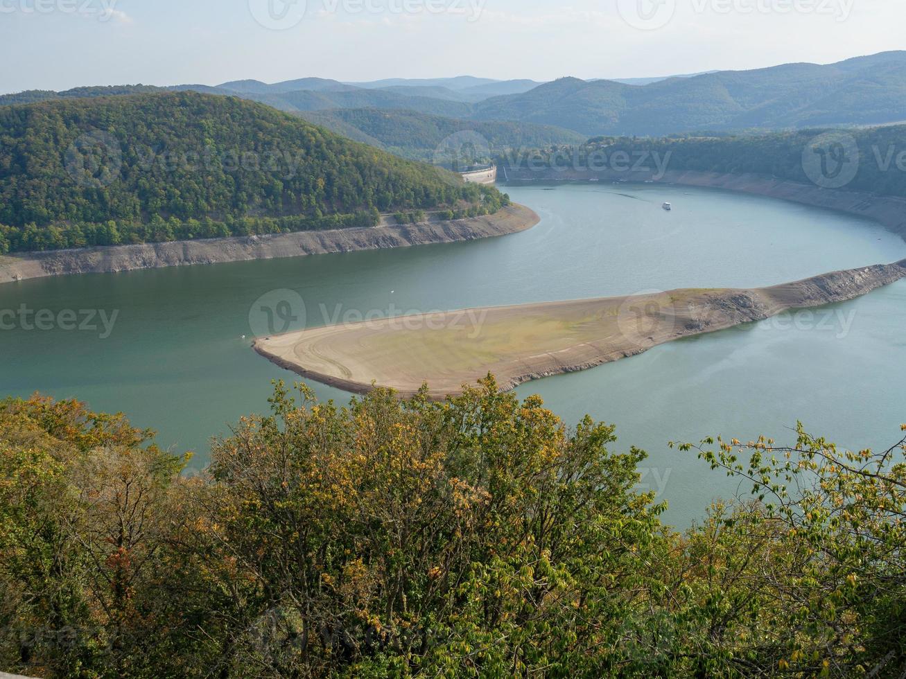 waldeck with the great wsater reservoir in germany photo