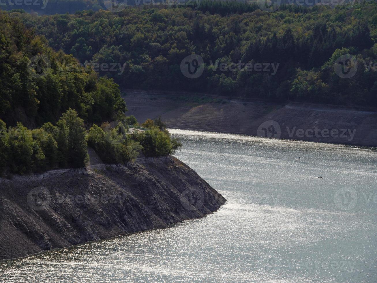 the city of Waldeck and the reservoir in germany photo