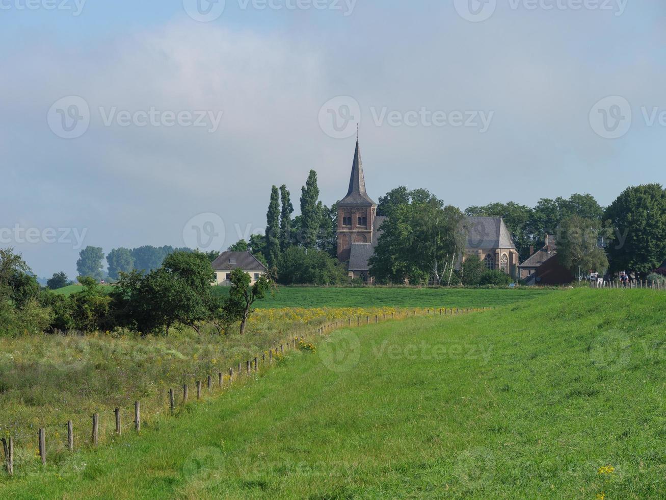 the river rhine near bislich photo