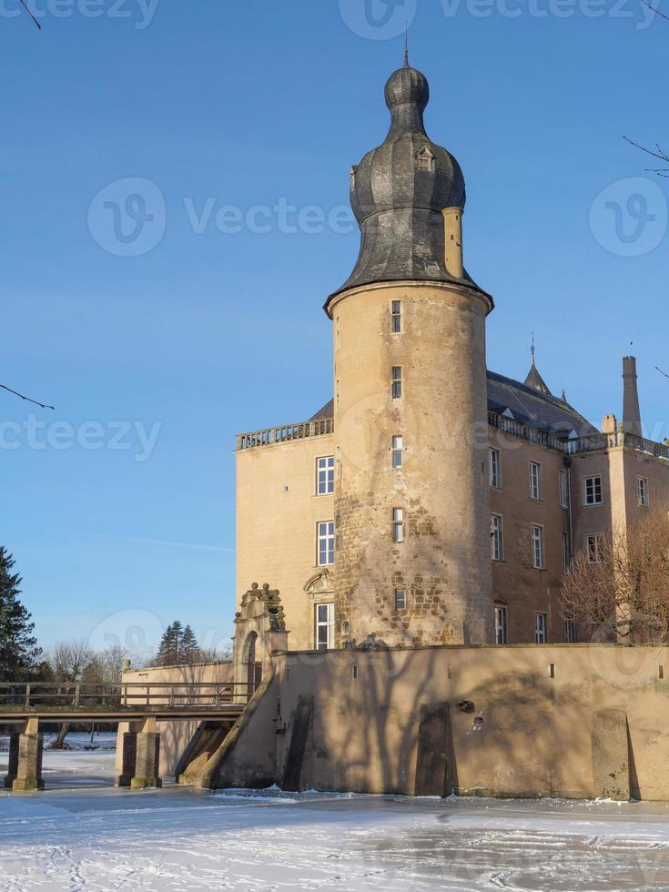 Winter time at a castle in germany photo