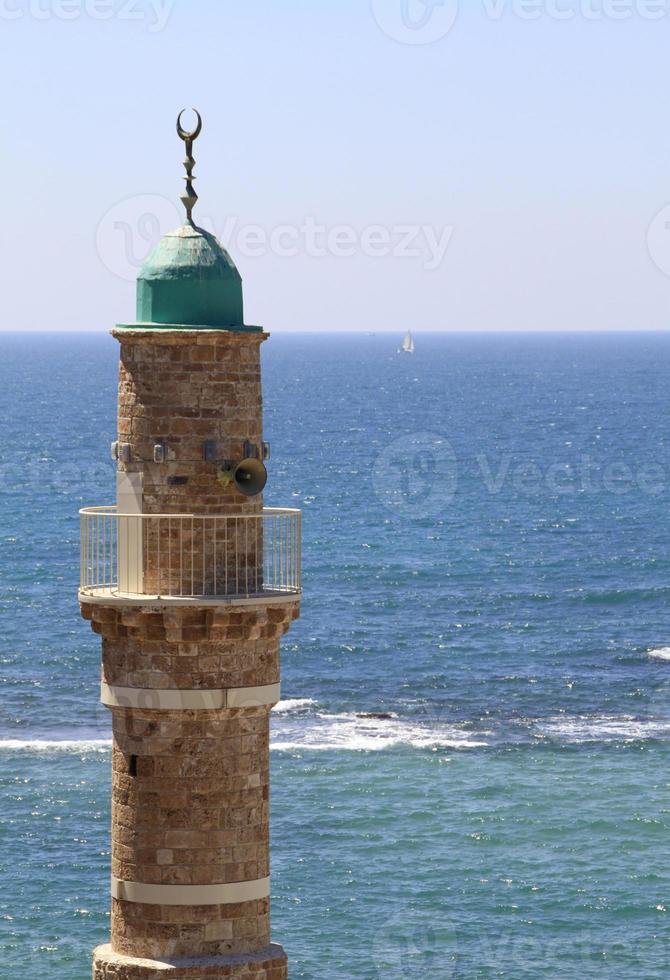 Tel Aviv ocean view on a sunn day photo