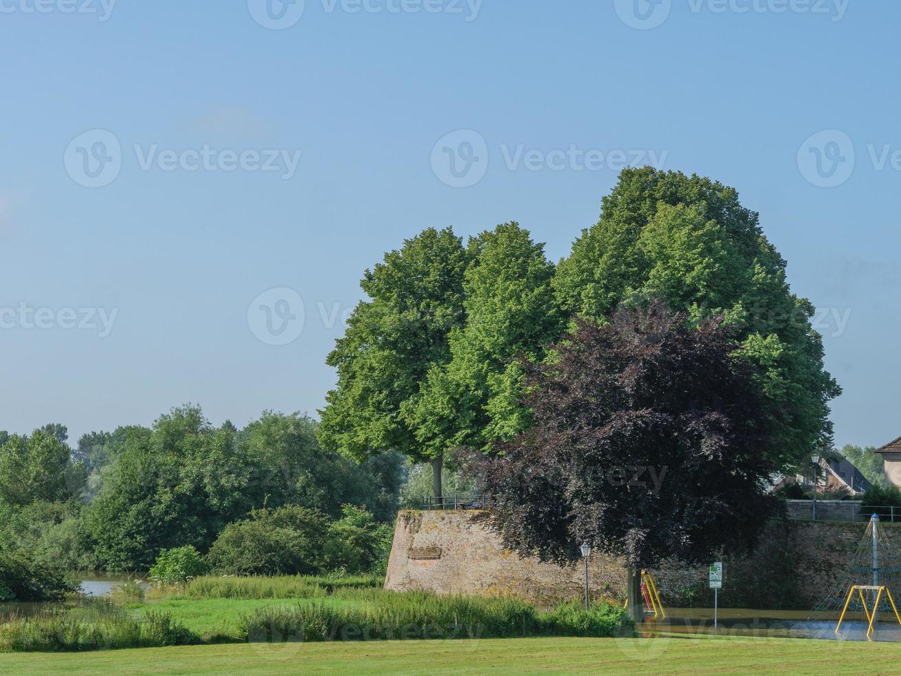 the river rhine near bislich photo