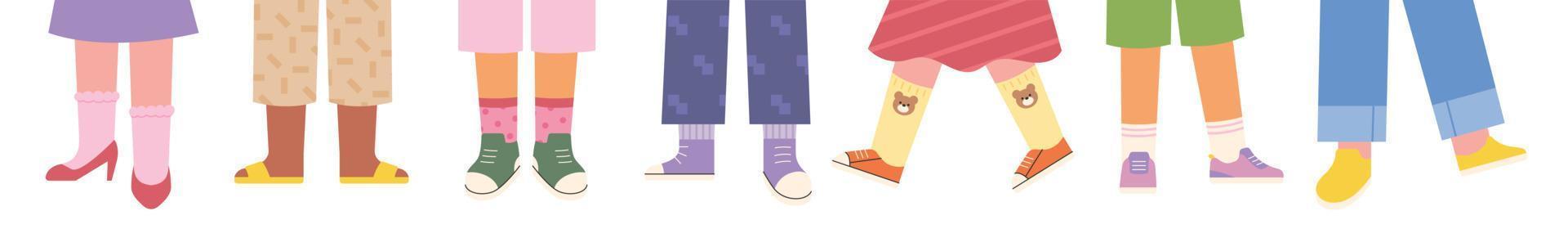 A collection of cute shoe fashions. flat design style vector illustration.