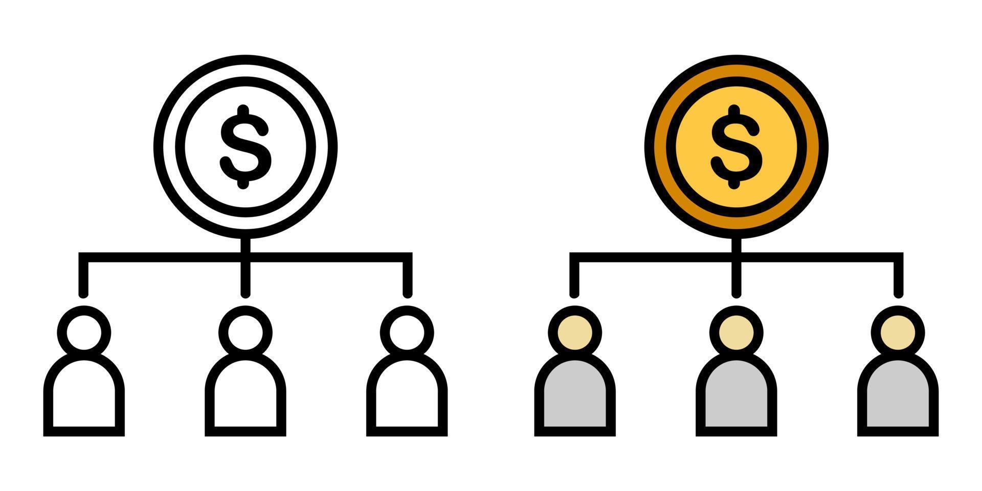 Illustration Vector Graphic of Dollar, management, money Icon