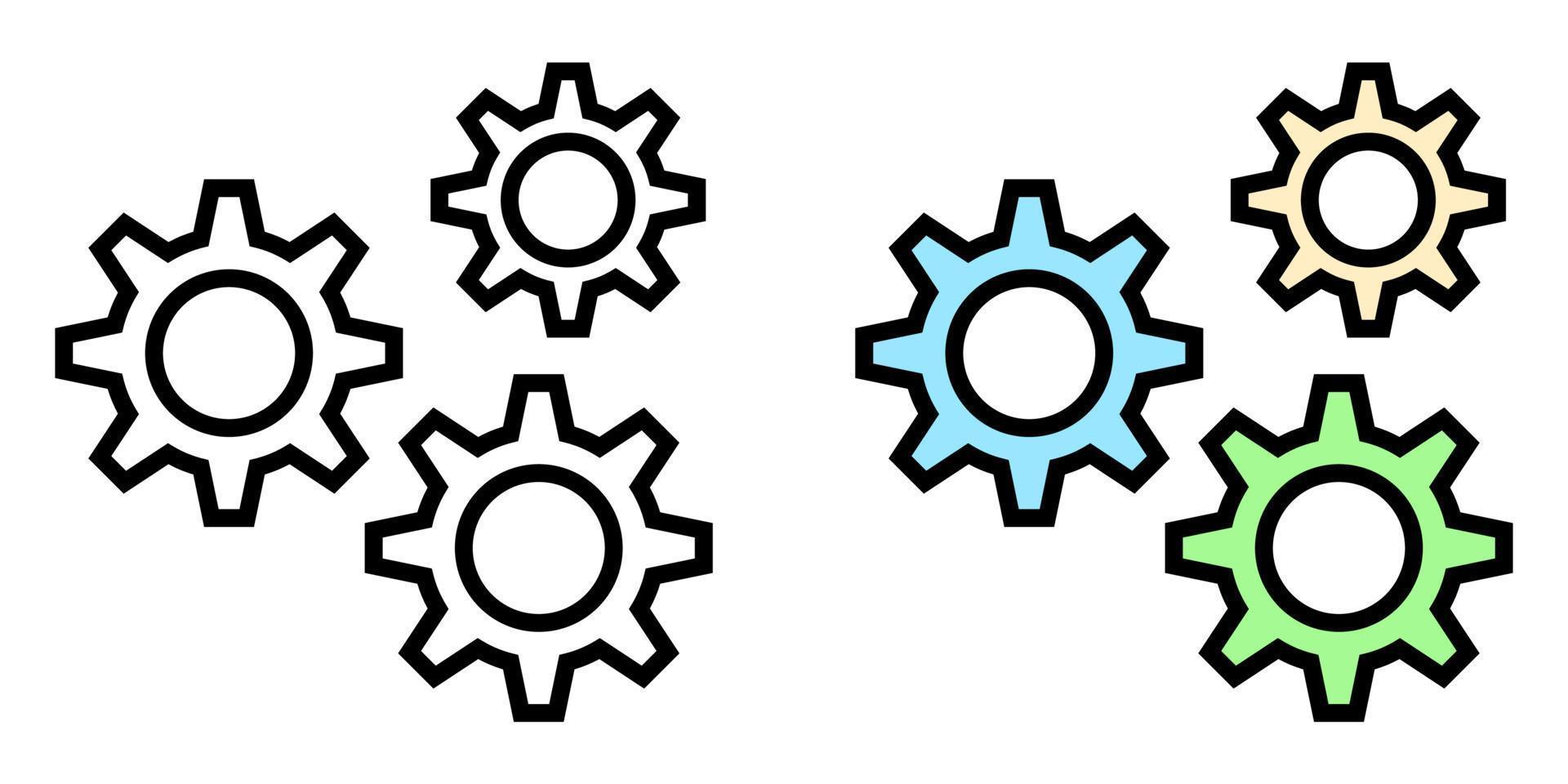 Illustration Vector Graphic of Cogs, gear, setting Icon