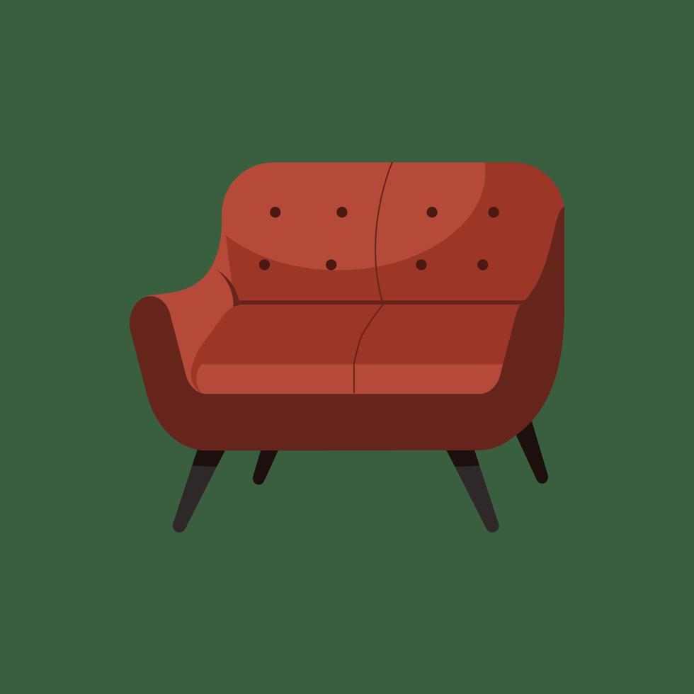 Chair and interiors living room vector