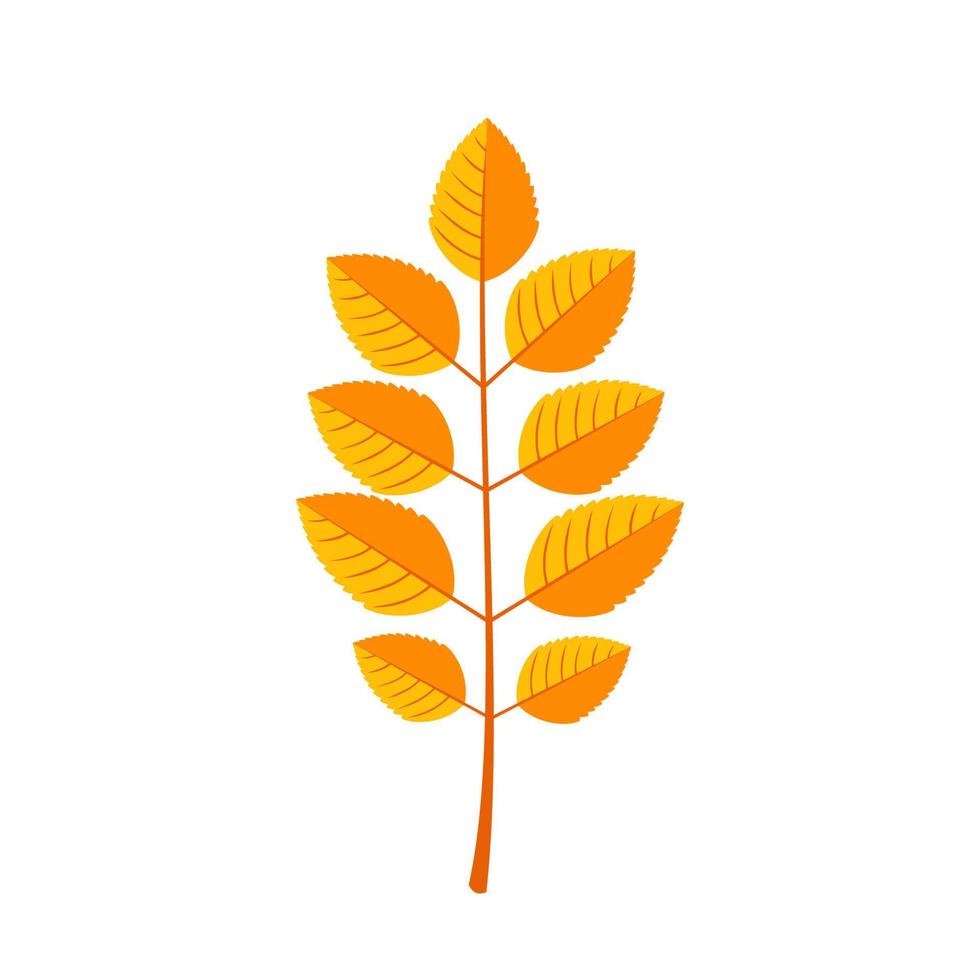 icono de hojas de otoño en estilo plano aislado sobre fondo blanco. ilustración vectorial vector