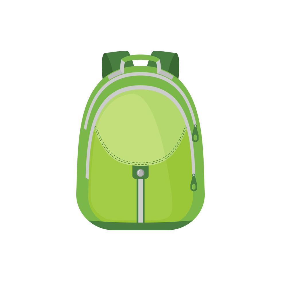 icono de mochila escolar en estilo plano aislado sobre fondo blanco. ilustración vectorial vector