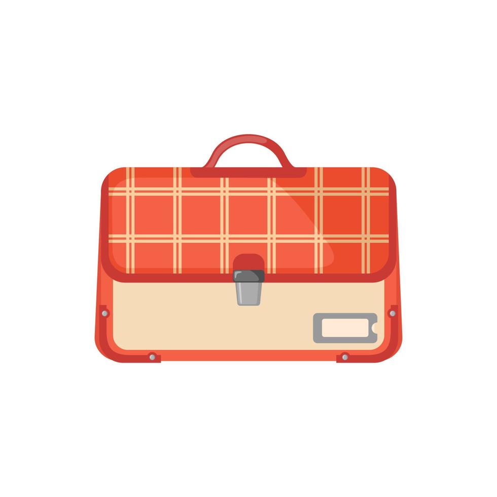 Schoolbag icon in flat style isolated on white background. Vector illustration.