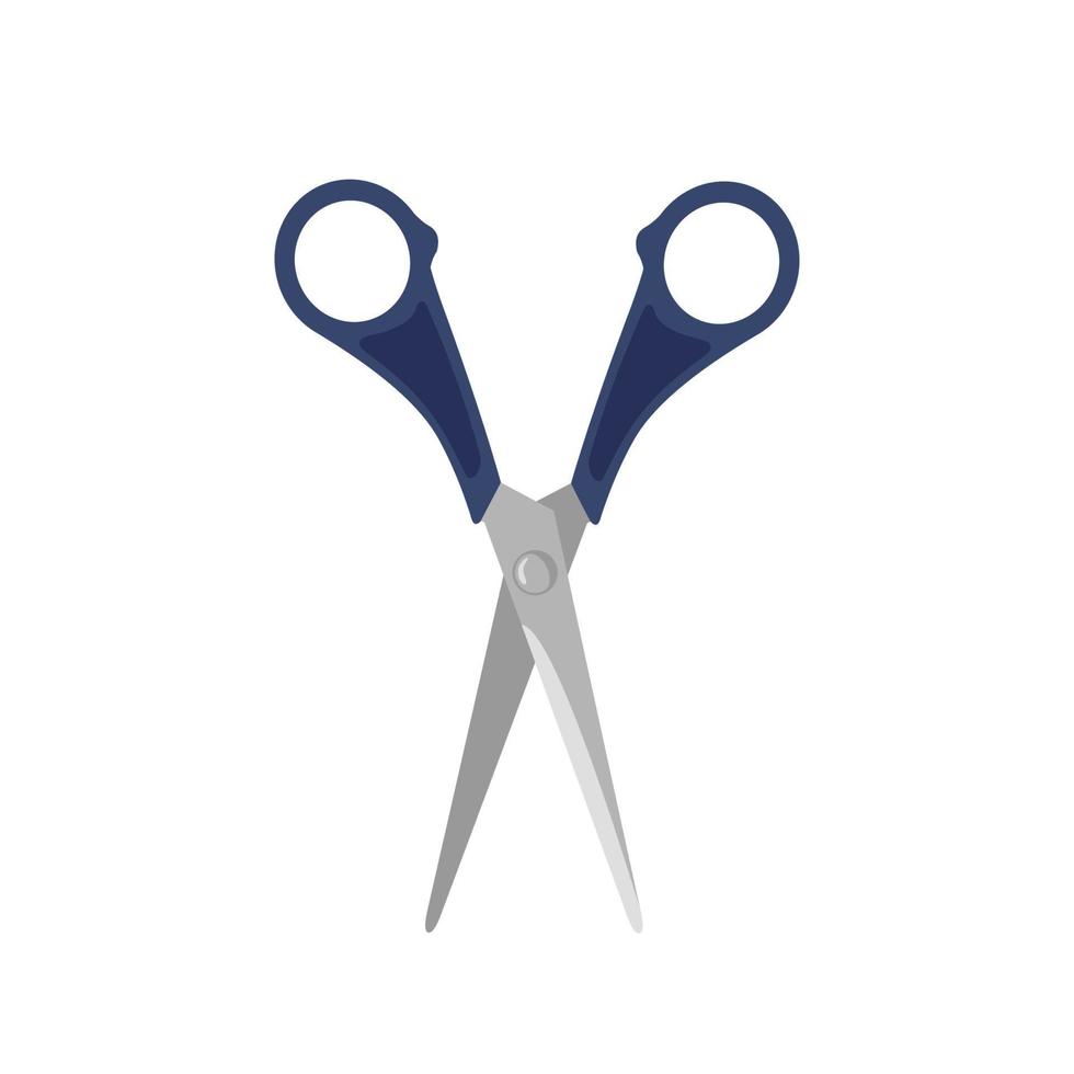 Scissors icon in flat style isolated on white background. Vector illustration