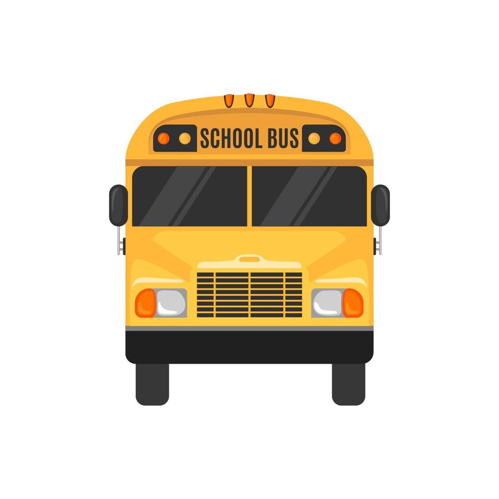 icono de autobús escolar en estilo plano sobre fondo blanco. ilustración vectorial vector