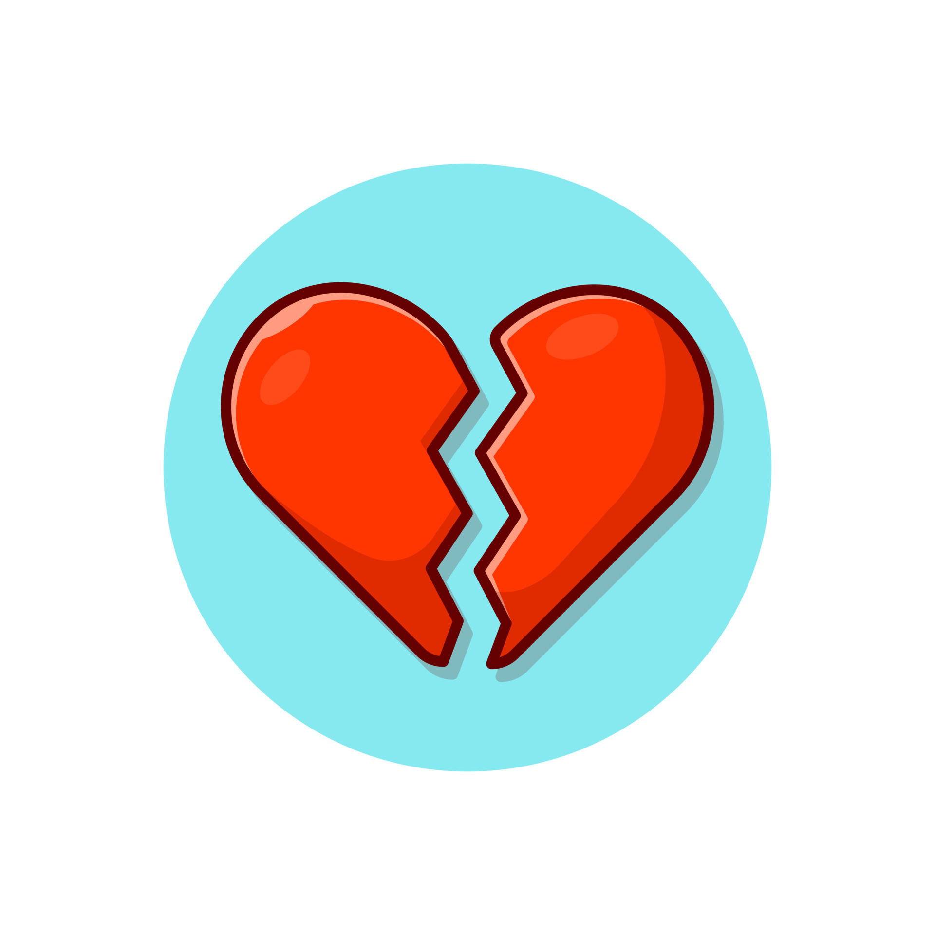 Broken Heart Love Cartoon Vector Icon Illustration. Sign Object Icon  Concept Isolated Premium Vector. Flat Cartoon Style 10308193 Vector Art at  Vecteezy