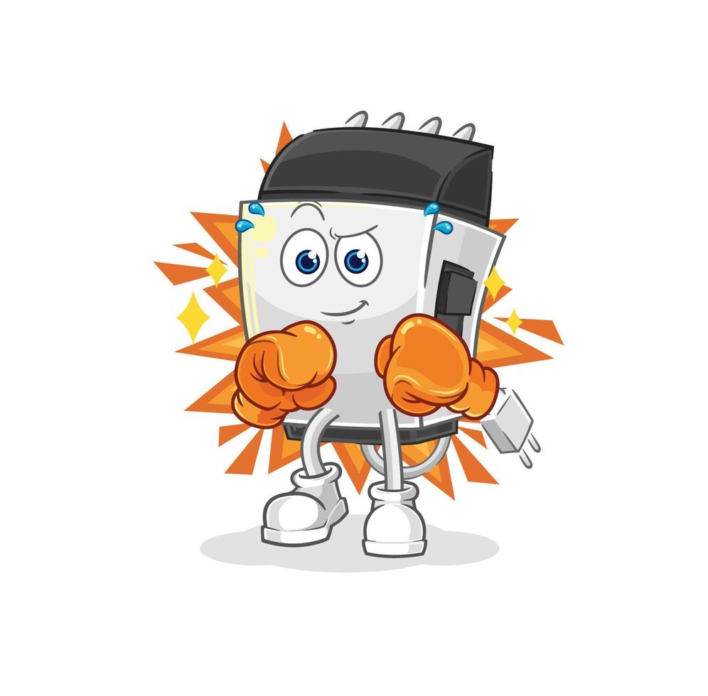 hair clipper cartoon character vector