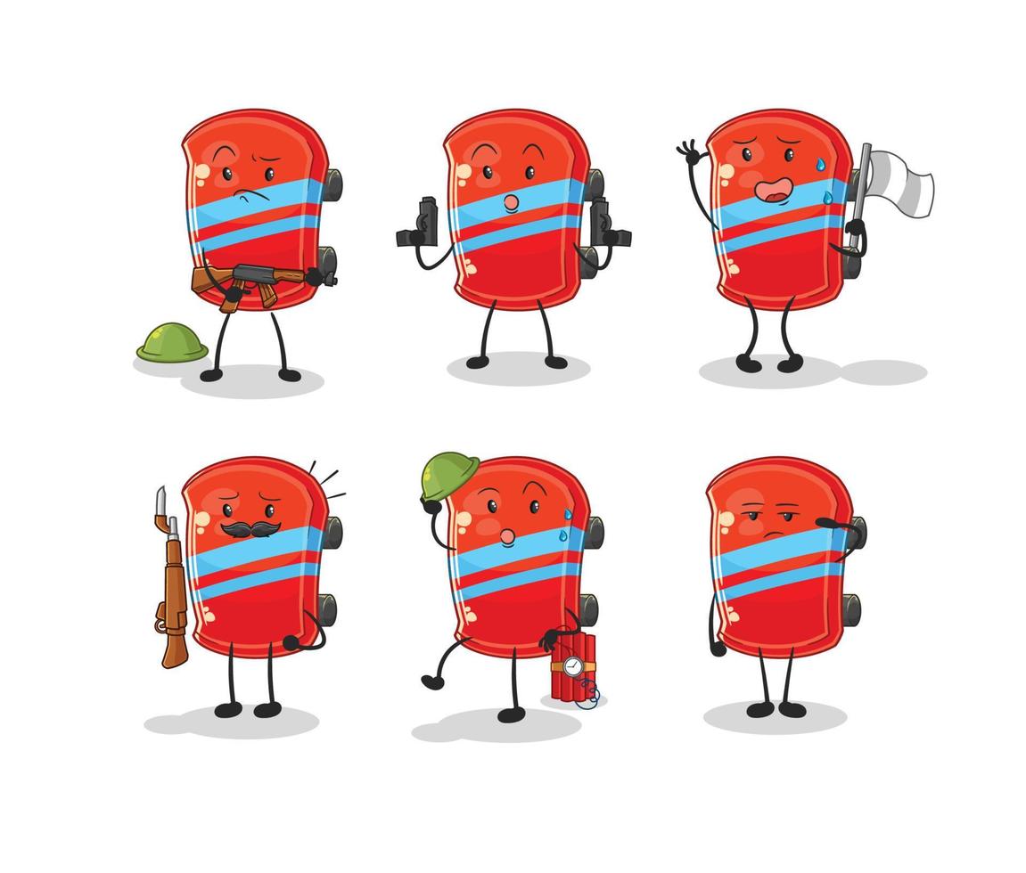 personaje de dibujos animados de patineta vector