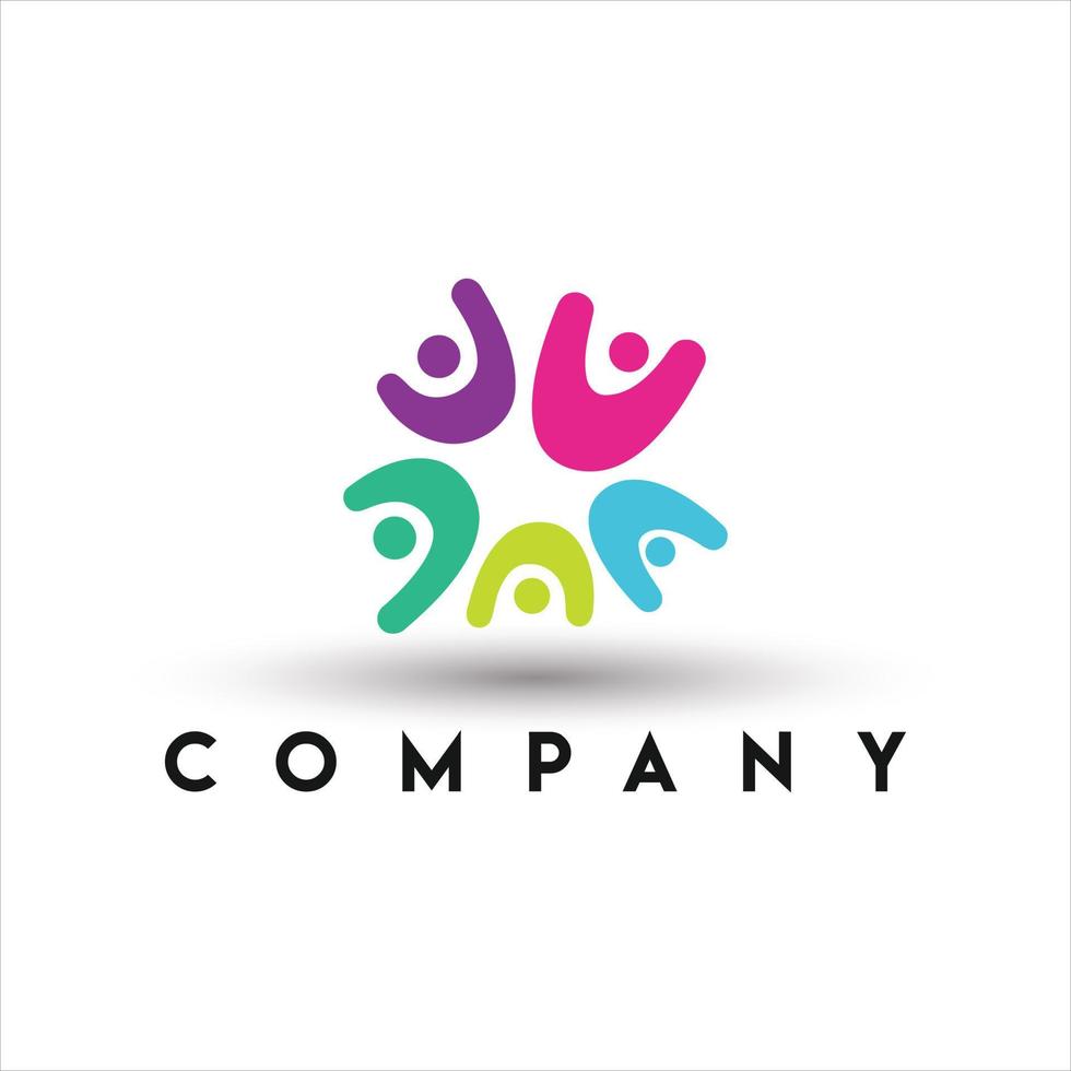 Happy Kids Logo. Community Logo vector