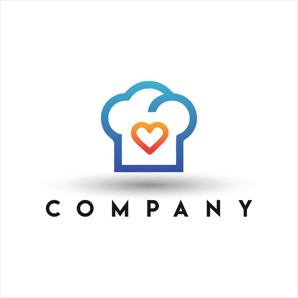 Love Chef Logo. Love Cooking Logo vector