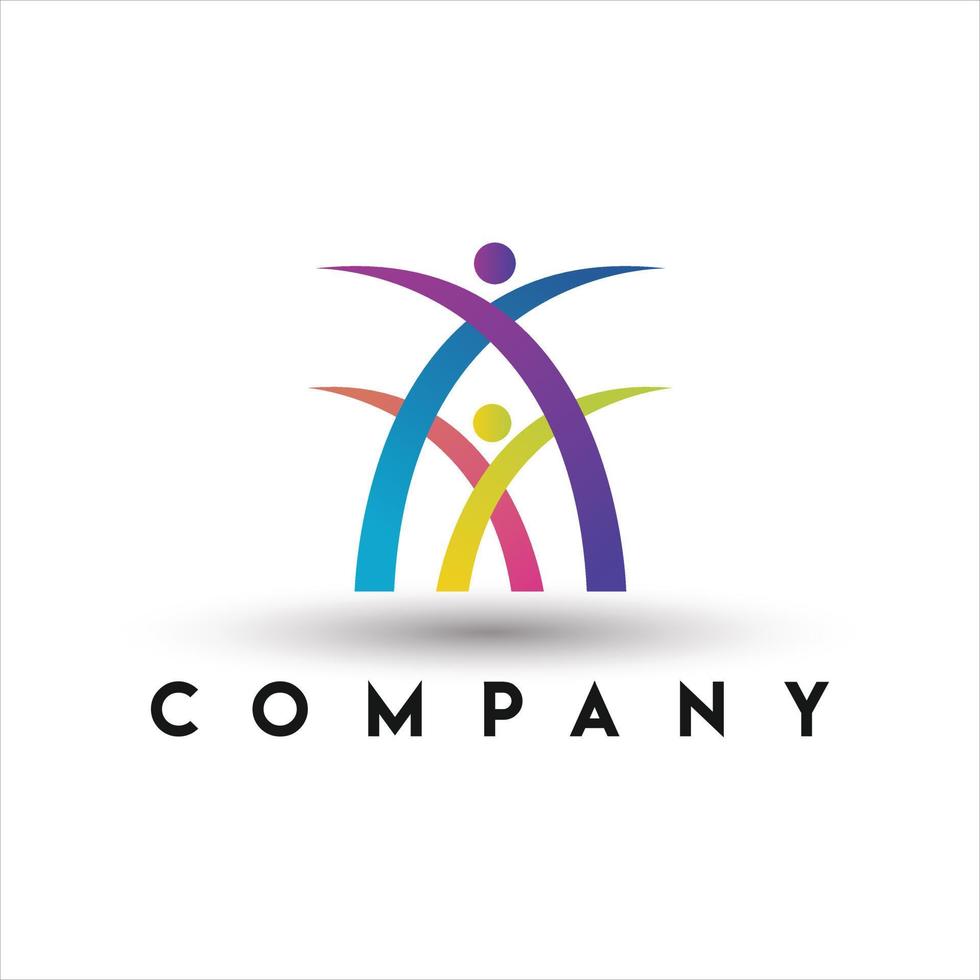 People Connectivity Logo. Friendship Logo vector