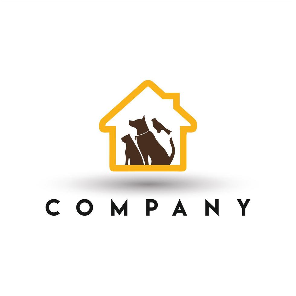 logotipo de la tienda de mascotas. logotipo de la casa de mascotas vector