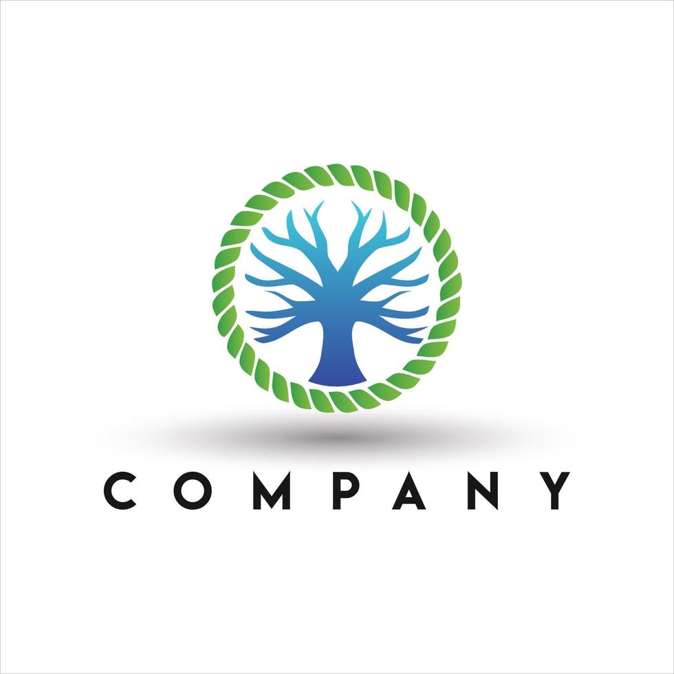 Circle Tree Logo.  Vibrant Tree Logo vector