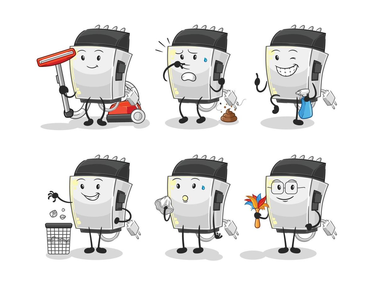 hair clipper mascot vector