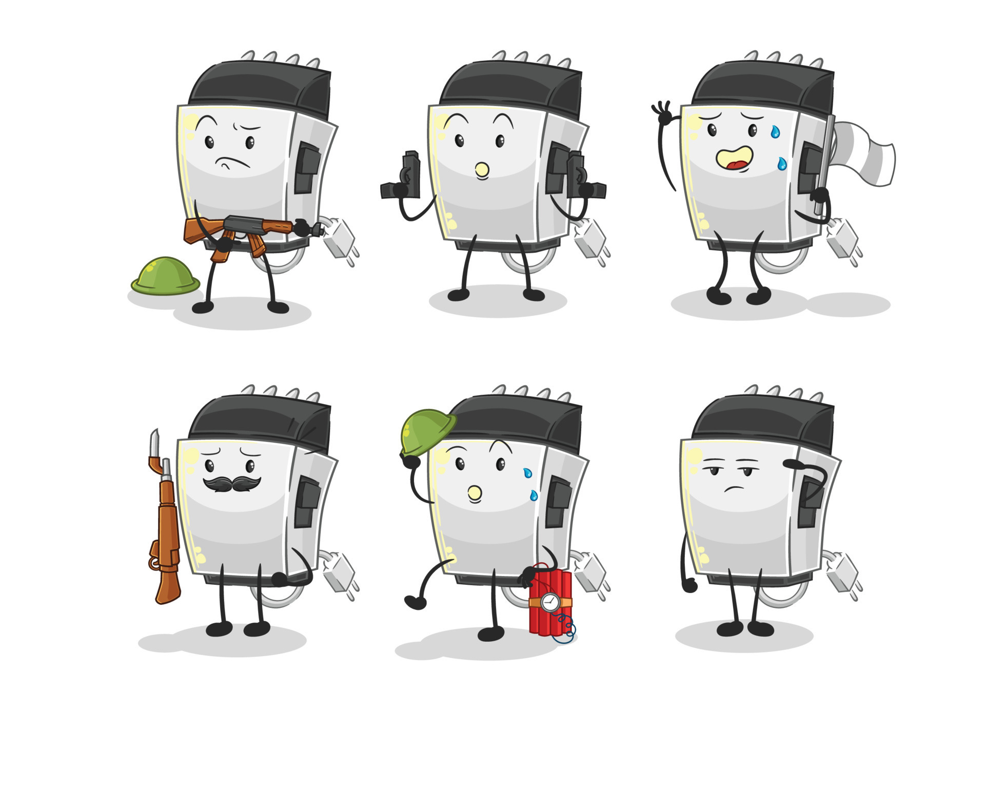 hair clipper cartoon character 10308608 Vector Art at Vecteezy