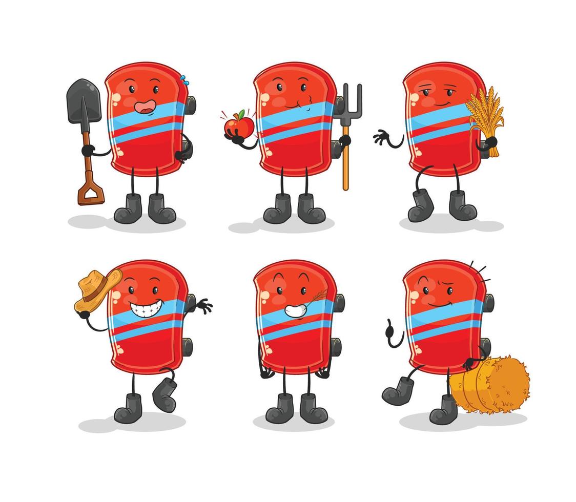 personaje de dibujos animados de patineta vector