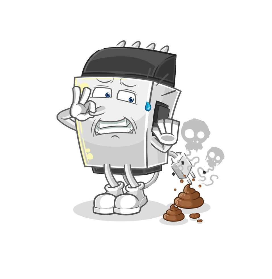 hair clipper character illustration vector