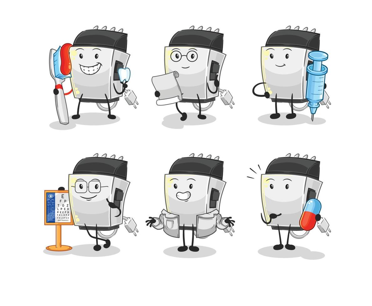 hair clipper mascot vector