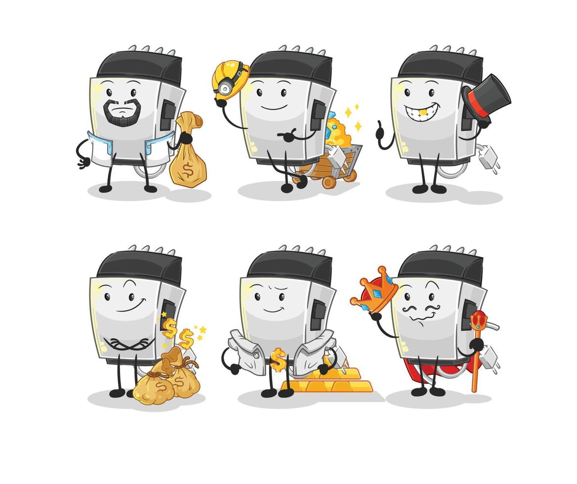 hair clipper mascot vector