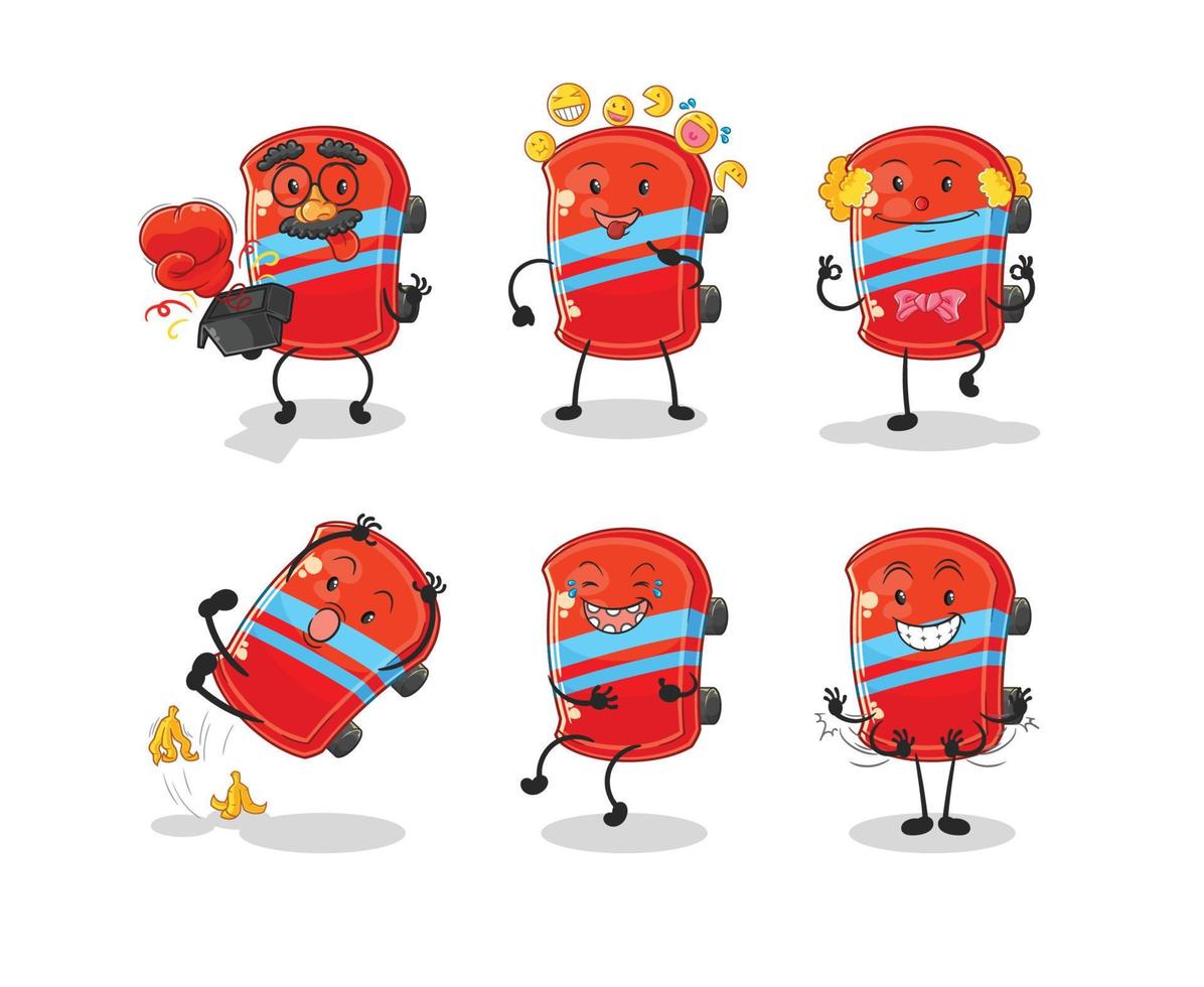 skateboard cartoon character vector