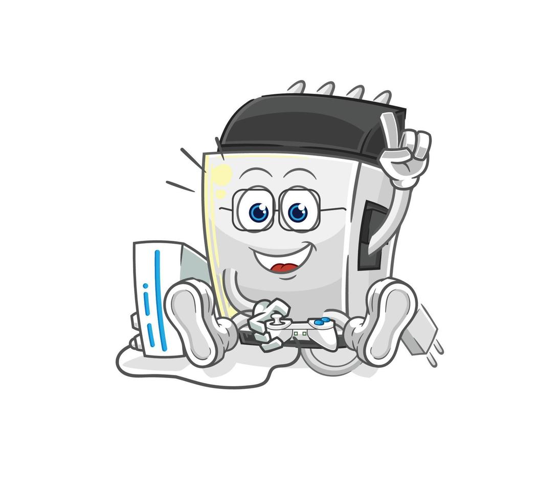 hair clipper mascot vector