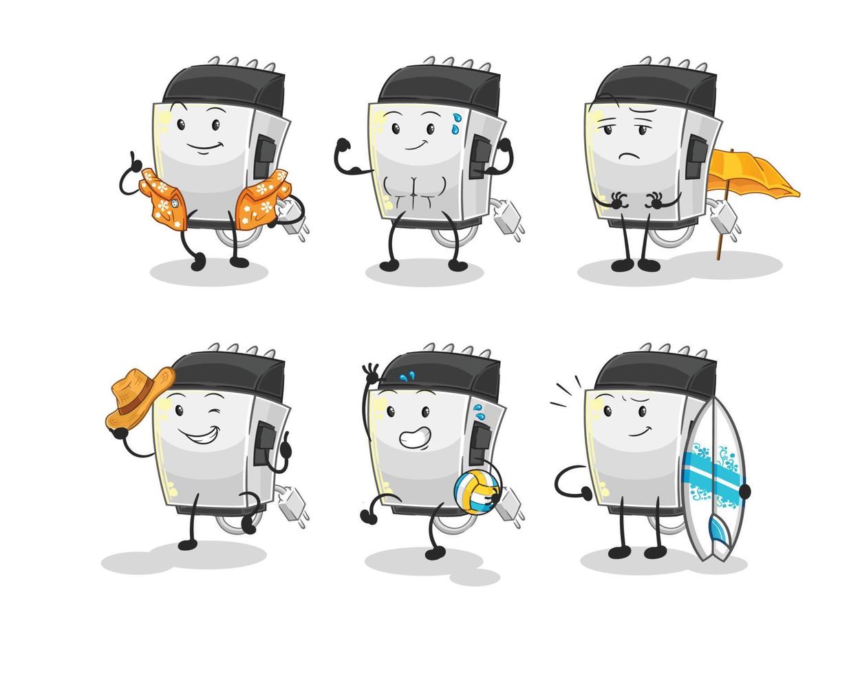 hair clipper mascot vector