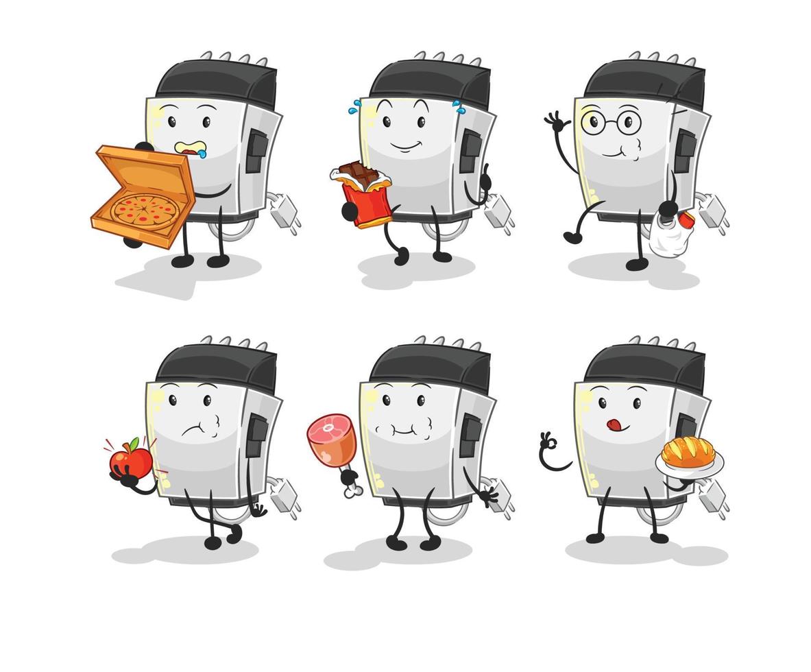 hair clipper cartoon character vector