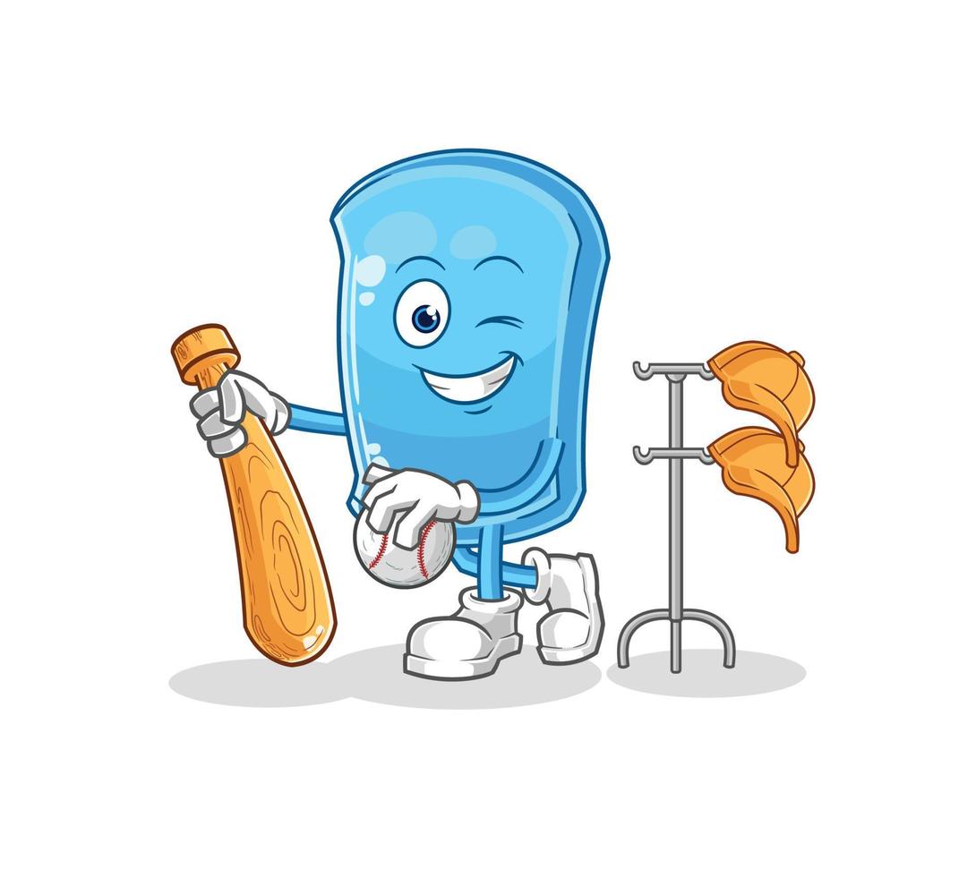 ski board cartoon character vector