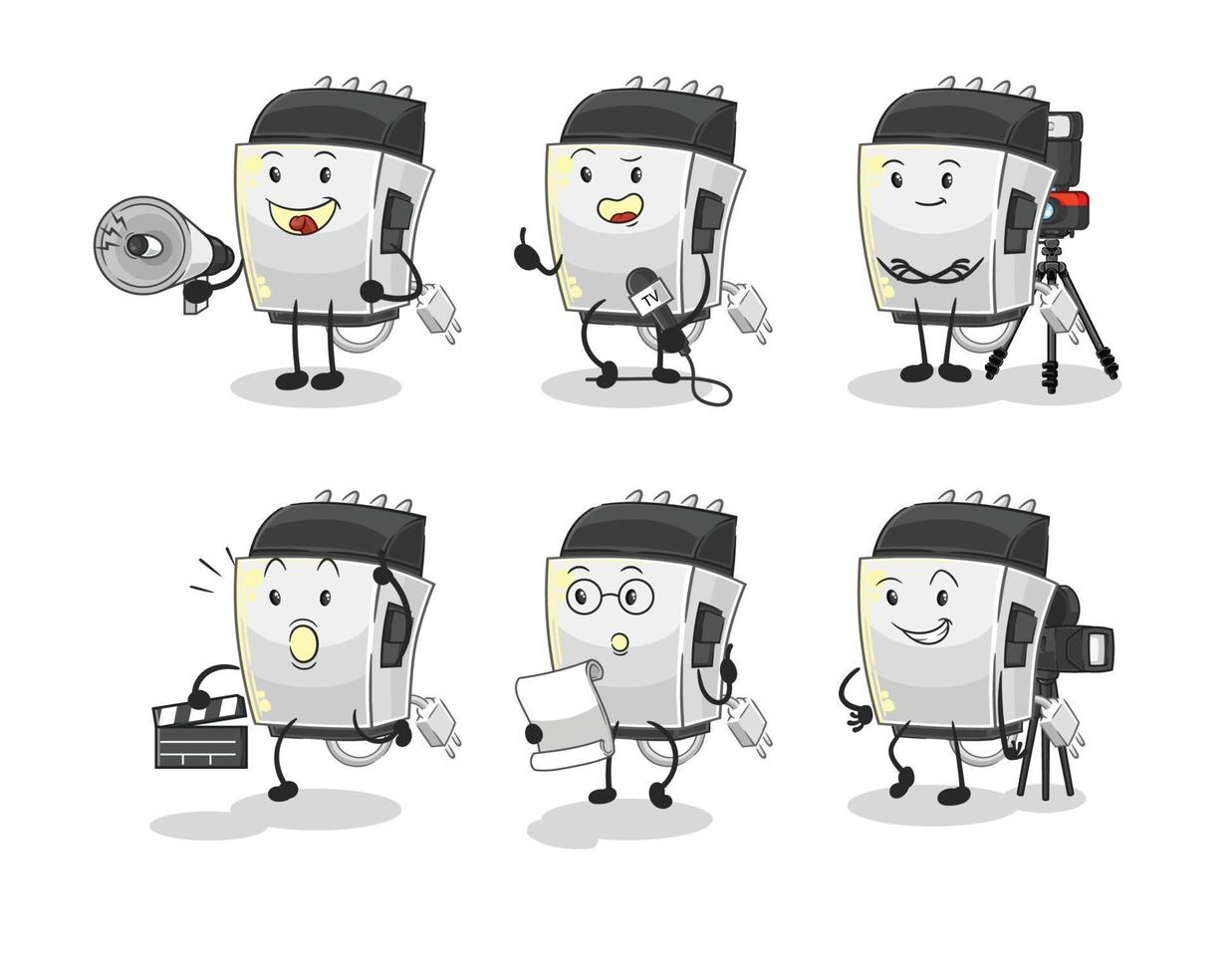 hair clipper mascot vector