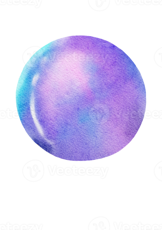 Watercolor witch magic ball png