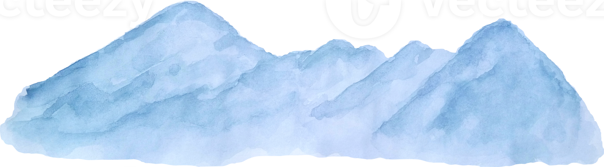 aquarell berg. handgezeichnetes Aquarell png