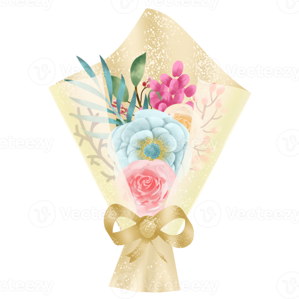 illustration aquarelle de bouquet de fleurs png