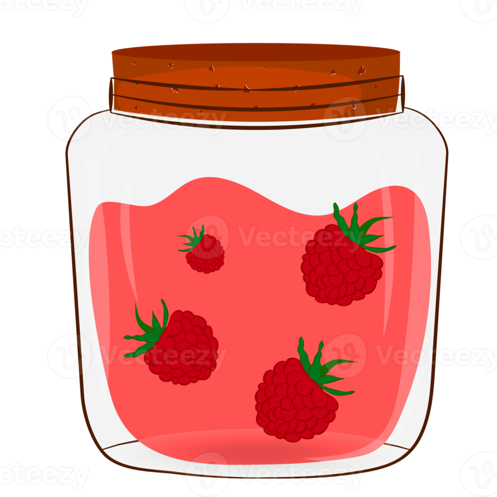 Fruit confiture in glass jar png