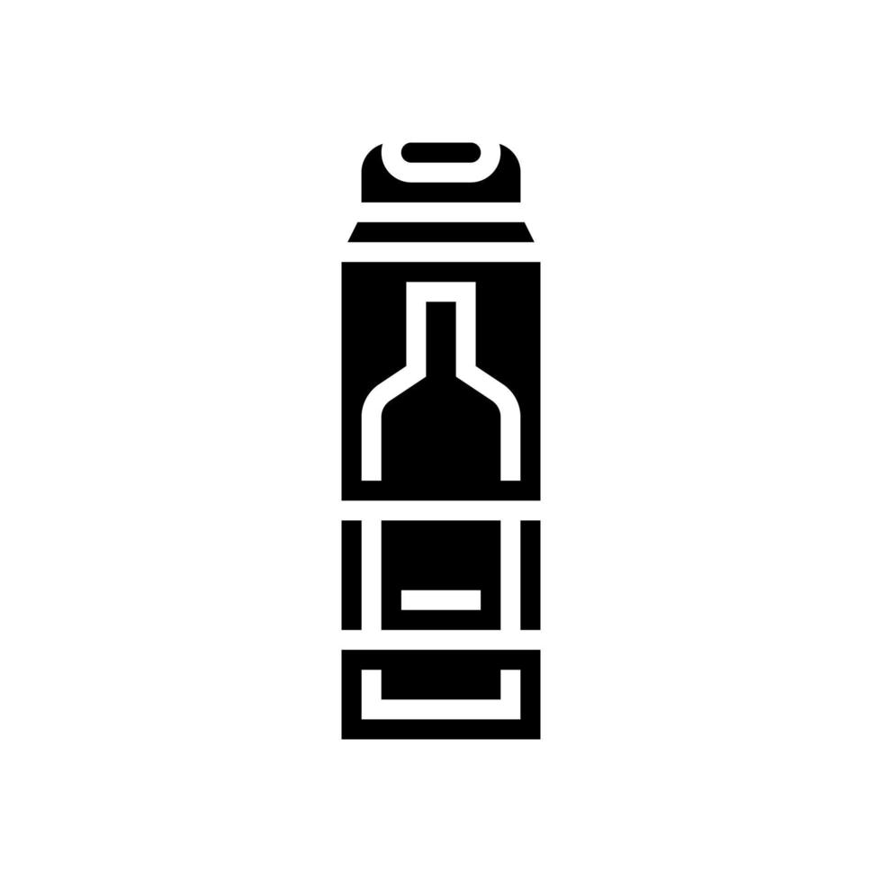 bottle of alcohol box glyph icon vector illustration