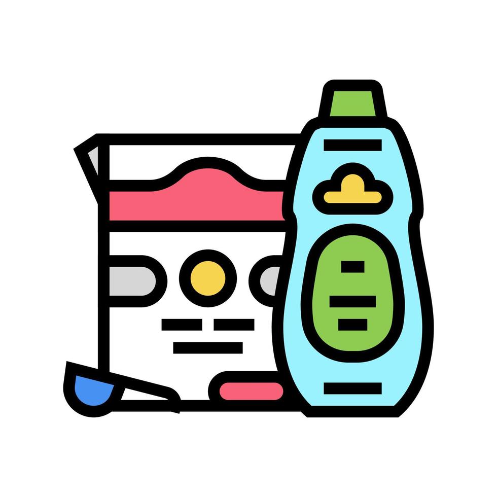 laundry set color icon vector illustration